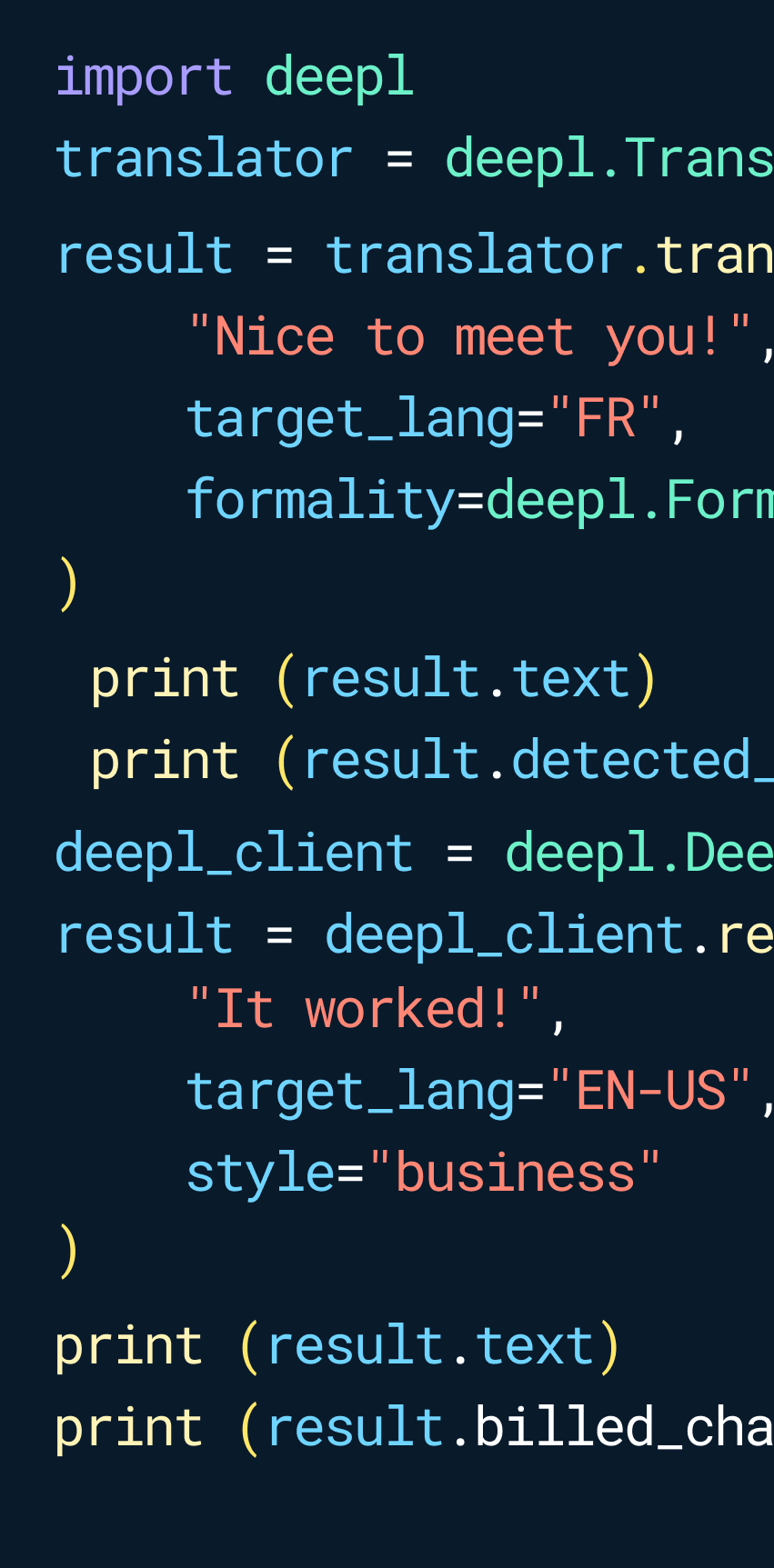 Codebeispiel für API‑Code